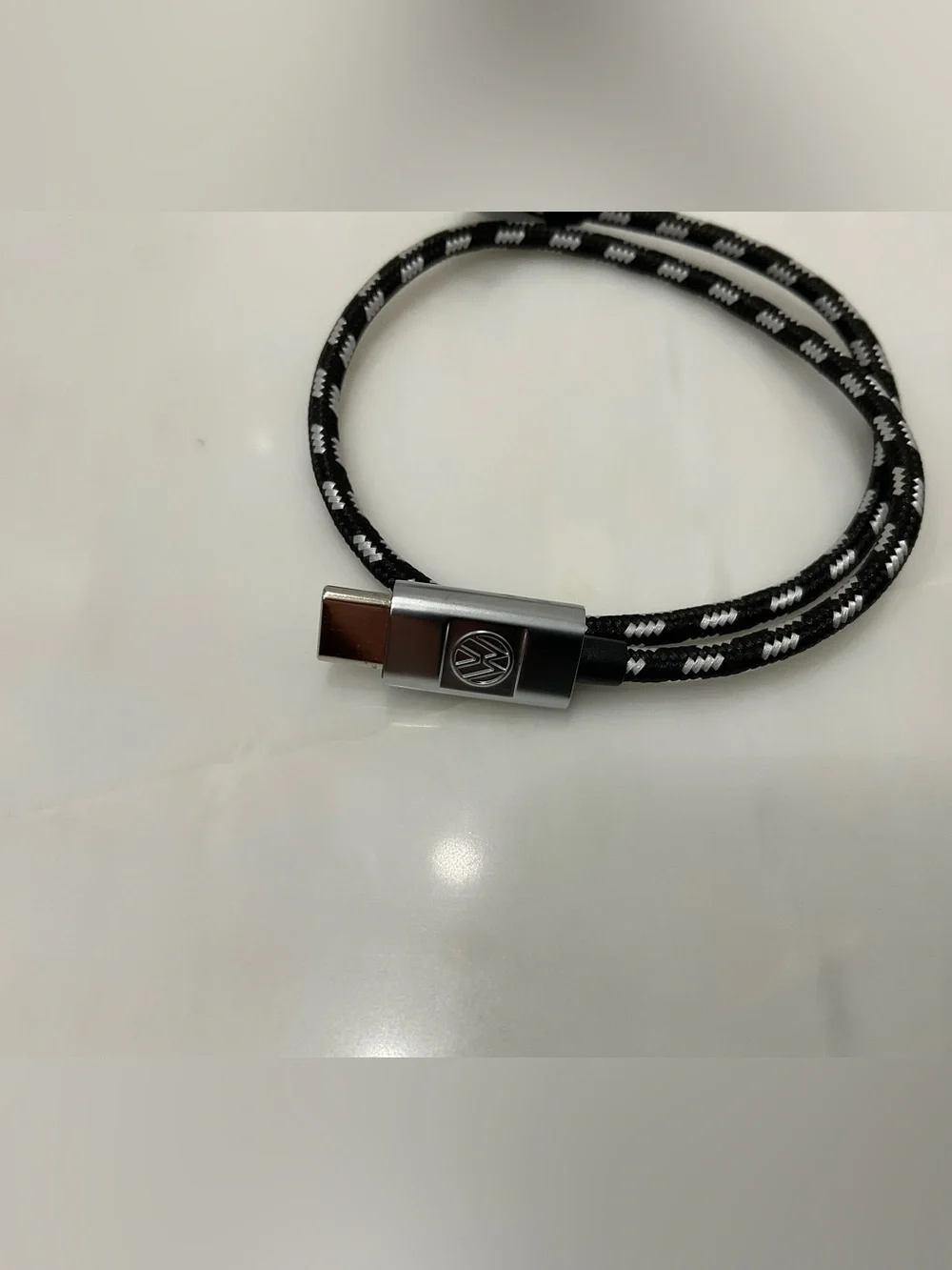 VW USB-C to USB-C Braided Charging Cable - 14” long - BLACK - R61